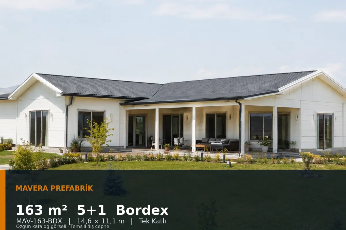 163 m² 5+1 Tek Katlı Bordex Prefabrik Ev
