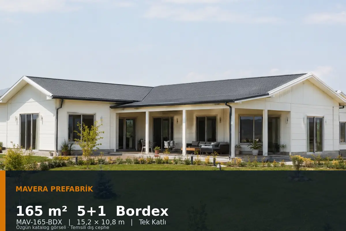 165 m² 5+1 Tek Katlı Bordex Prefabrik Ev