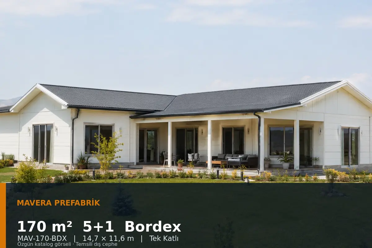 170 m² 5+1 Tek Katlı Bordex Prefabrik Ev