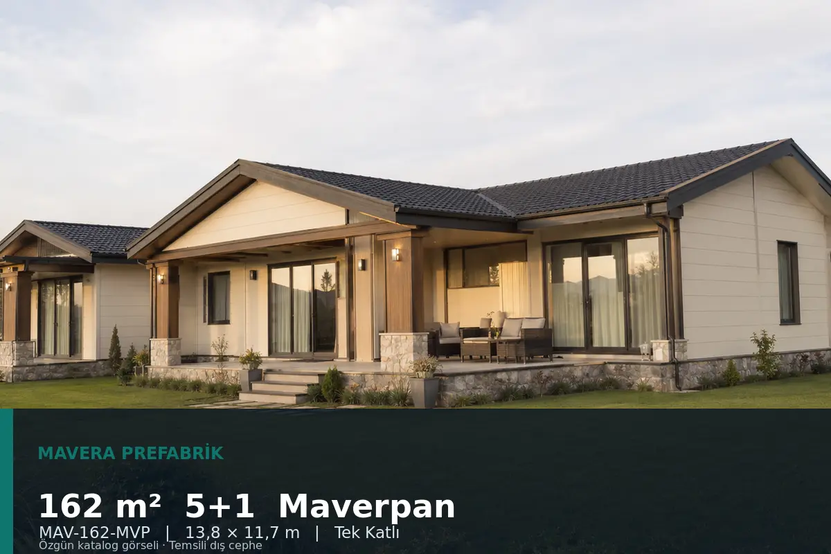 162 m² 5+1 Tek Katlı Maverpan Prefabrik Ev